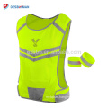 Hi Viz Reflective Vest With Inside Pocket and 2 High Visibility Running Safety Bands For Running / Jogging / Cycling / Walking